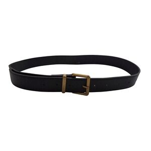 Commense Womens Black Belt with‎ Golden Brasy Tone Buckle Fashion Accessory